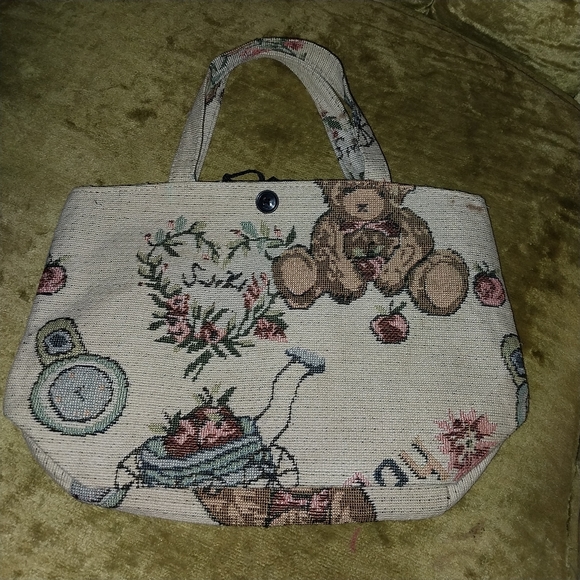 Vintage teddy bear purse - Picture 1 of 8